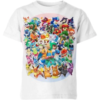 Evolution Starter Fusions - Pure White Pokemon Shirt