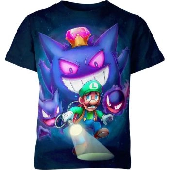 Gengar's Mario Adventure - Gengar X Mario Blue Shirt