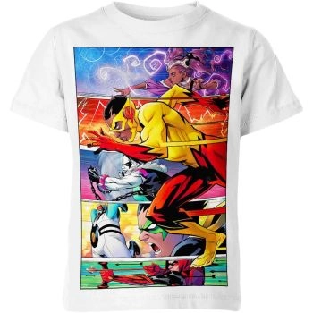 The Flash Running Silhouette Shirt: Motion of Speed - A Captivating and Colorful Multi-color Tee