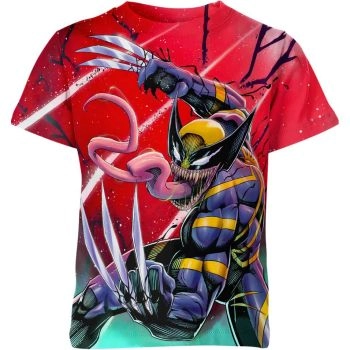 Venomous Alliance - Wolverine X Venom Crimson Red Comic Style Shirt