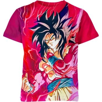 Goku Ss4 Majestic Crimson Shirt - Unleash the Majestic Power