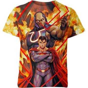 Clash of Titans: Superman and Darkseid - An Energetic Orange Tee