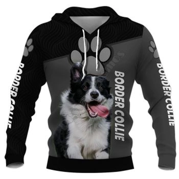 Precious Black Dog Pattern Animals Hoodie