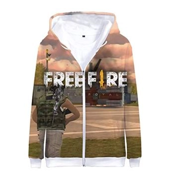 Free Fire Hoodies &#8211; Unisex 3D Print Zipper Gaming Hoodie