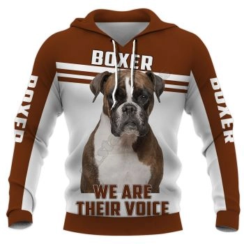 Popular Brown White Dog Pattern Animals Hoodie