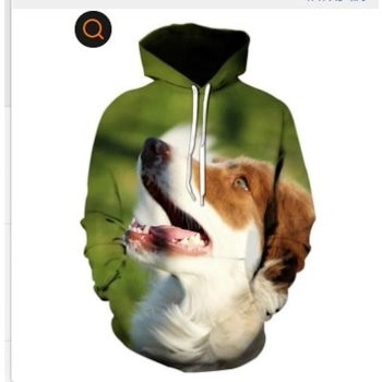 Precious Green Dog Pattern Animals Hoodie