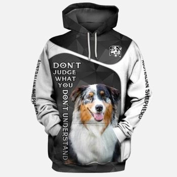 Street Style Grey Dog Pattern Animals Hoodie