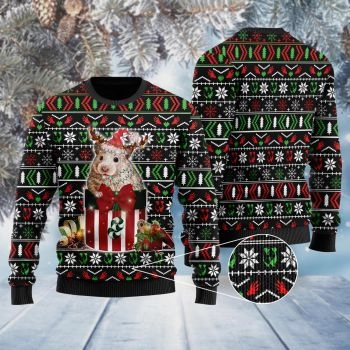 Funny Guinea Pig In The Gift Box Ugly Sweater