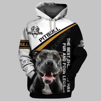 Classical  Black White Dog Pattern Animals Hoodie