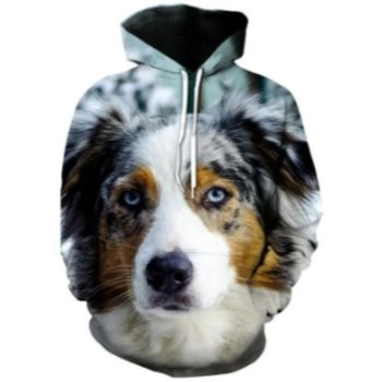 Precious Colorful Dog Pattern Animals Hoodie