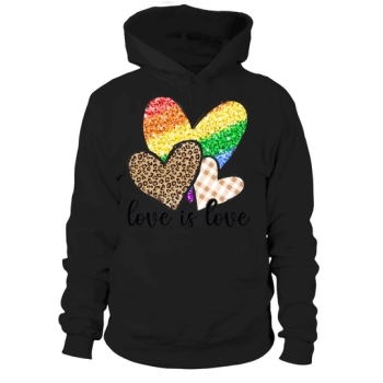 Love Is Love Heart LGBT Hoodies