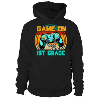 Back To School Vintage Game On Press Start 1st Hoodies