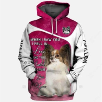  Street Style Pink Dog Pattern Animals Hoodie