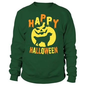 Golden Retriever in Pumpkin Funny Happy Halloween Sweatshirt