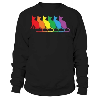 Cat LGBT Kawaii Cats Rainbow Sweatshirt