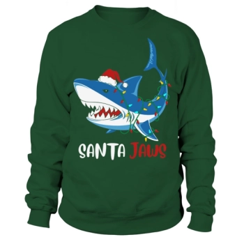 Santa Jaws Funny Christmas Shark Sweatshirt