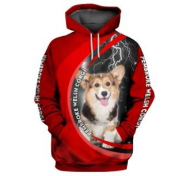 Precious And Cute Red Dog Pattern Animals Hoodie