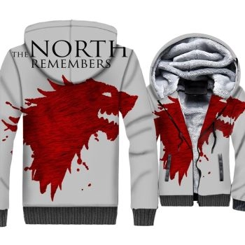 Game of Thrones Jackets &#8211; Game of Thrones Series Stark Icon Red Super Cool 3D Fleece Jacket