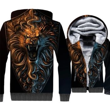 Game of Thrones Jackets &#8211; Game of Thrones Series Stone Lion Super Cool 3D Fleece Jacket