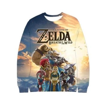 Game The Legend of Zelda Anime Link Majora&#8217;s 3D Crewneck Sweatshirt