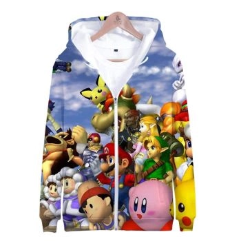 Games Super Mario Hoodies &#8211; Super Smash Bros 3D Hoodie Outerwear
