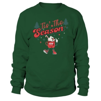 Tis The Season Retro Hot Chocolate Sweet Christmas Sweatshirt