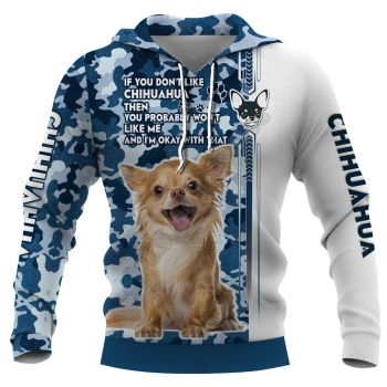 Gorgeous Blue Dog Pattern Animals Hoodie