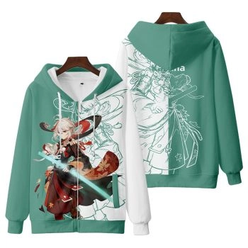 Exquisite Genshin Impact Kaedehara Kazuha Anime Zip-Up Hoodie