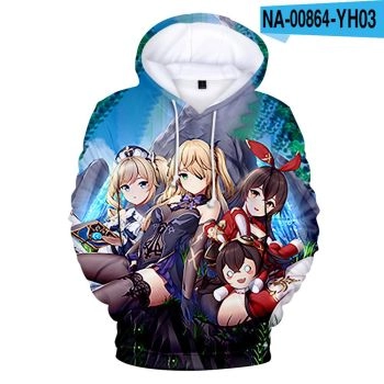Genshin Impact 3D Hoodies Sweatshirts