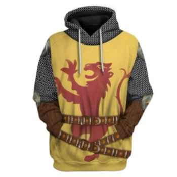  Classical And Elegance Yellow Wolf Pattern Animals Hoodie