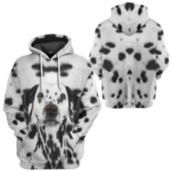 Gorgeous Grey Dog Pattern Animals Hoodie