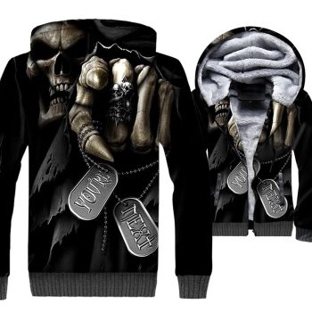 Ghost Rider Jackets &#8211; Ghost Rider Series Death Ring Skull Super Cool 3D Fleece Jacket