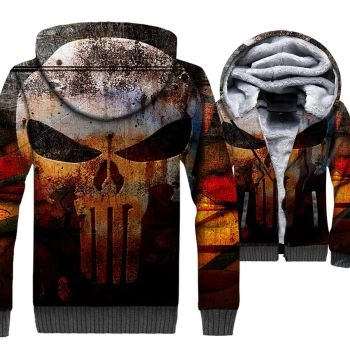 Ghost Rider Jackets &#8211; Ghost Rider Series Devil Skull Avenger Super Cool 3D Fleece Jacket