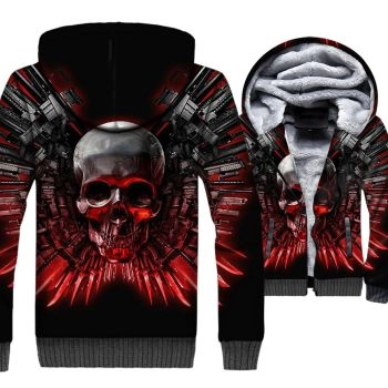 Ghost Rider Jackets &#8211; Ghost Rider Series Devil Skull Super Cool 3D Fleece Jacket