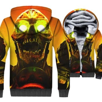 Ghost Rider Jackets &#8211; Ghost Rider Series Devil Skull Terror Icon Super Cool 3D Fleece Jacket
