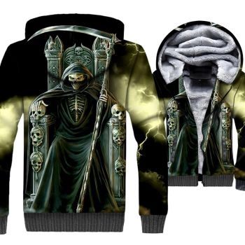 Ghost Rider Jackets &#8211; Ghost Rider Series Night Magic Skull Super Cool 3D Fleece Jacket
