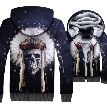 Ghost Rider Jackets &#8211; Ghost Rider Series Skull Tribe Super Cool 3D Fleece Jacket