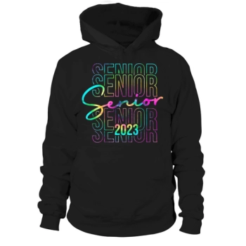 Tie Dye Senior 2023 Funny Graduate Graduation Class Of 2023 Hoodies