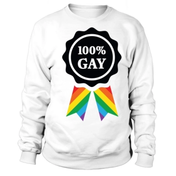 100% Gay Badge Sweatshirt