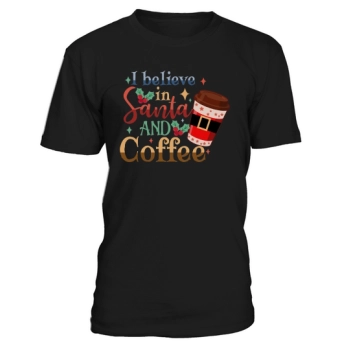 I Believe In Santa And Coffee Lovers Retro Christmas