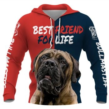 Pretty And Vintage  Red Blue Dog Pattern Animals Hoodie