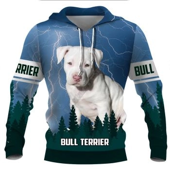 Vintage  Blue Dog Pattern Animals Hoodie