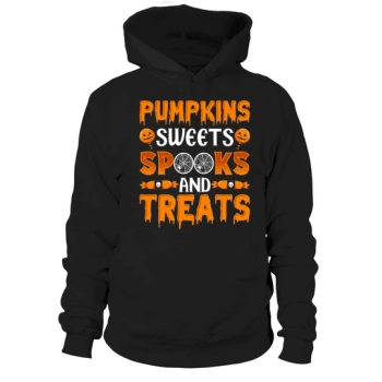 Pumpkins Sweets and Treats Halloween Hoodies