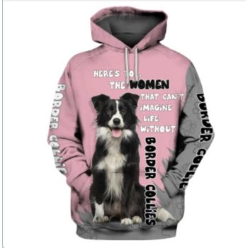  Pretty Pink Dog Pattern Animals Hoodie