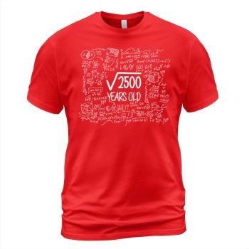50th Birthday Gift Root of 2500 Nerd Math