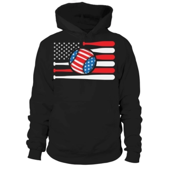 4th of July American Flag Hooded Sweatshirt