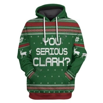  Gorgeous Green Alphabet Pattern Christmas Hoodie