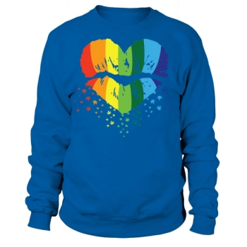 Sexy Lips LGBT Rainbow Sweatshirt