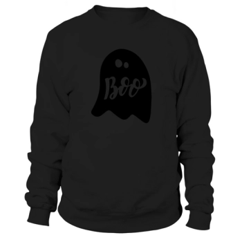 Boo in Ghost Silhouette Halloween Sweatshirt