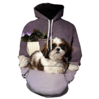 Vintage  Purple Dog Pattern Animals Hoodie